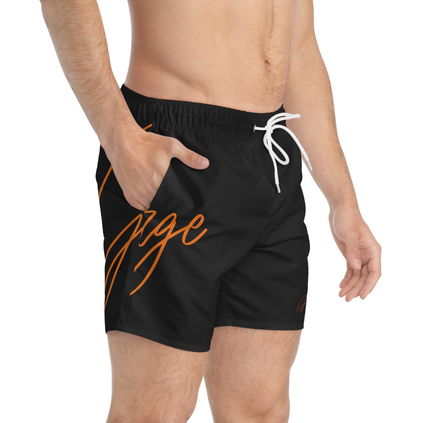 Black "George" Swim Trunks