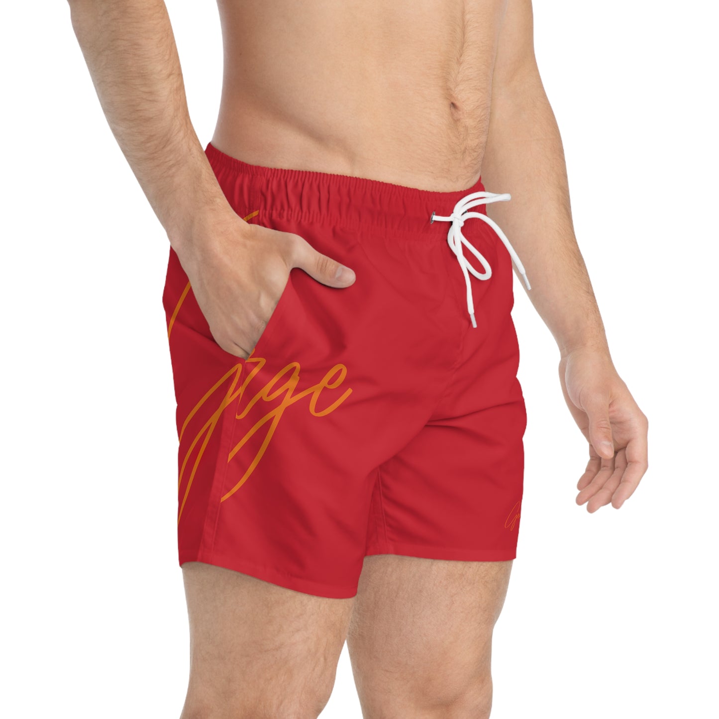 Dark Red "George" Swim Trunks