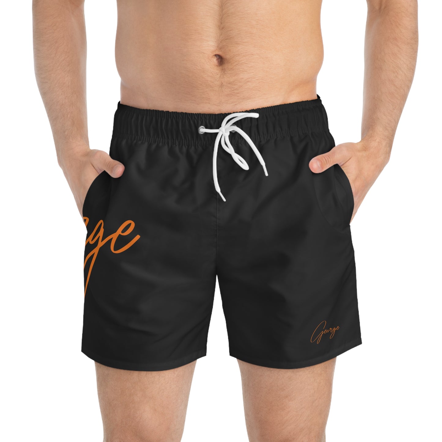 Black "George" Swim Trunks