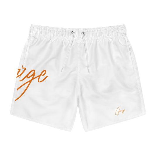 White "George" Swim Trunks
